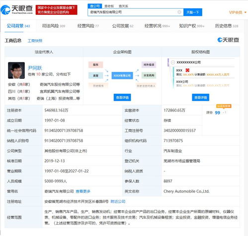 奇瑞汽車高層大換血，注冊資本提升至54.7億并進(jìn)軍電信業(yè)務(wù)